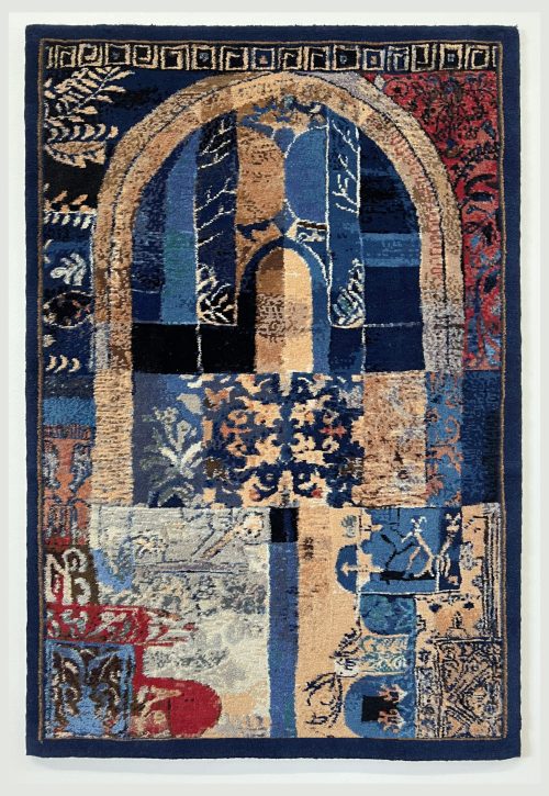 ferdose1 Handwoven wool rug from Ferdose by Seyed Alavi, reimagining the form of a traditional Persian prayer rug through contemporary design and symbolism.