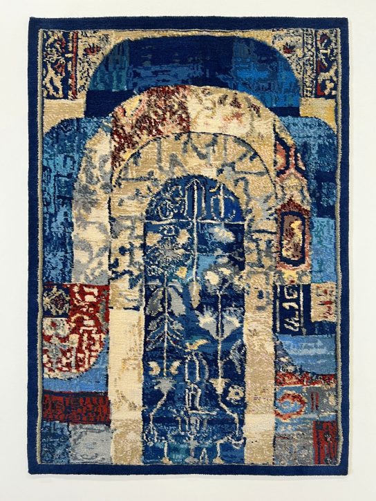 ferdose2 Handwoven wool rug from Ferdose by Seyed Alavi, reimagining the form of a traditional Persian prayer rug through contemporary design and symbolism.